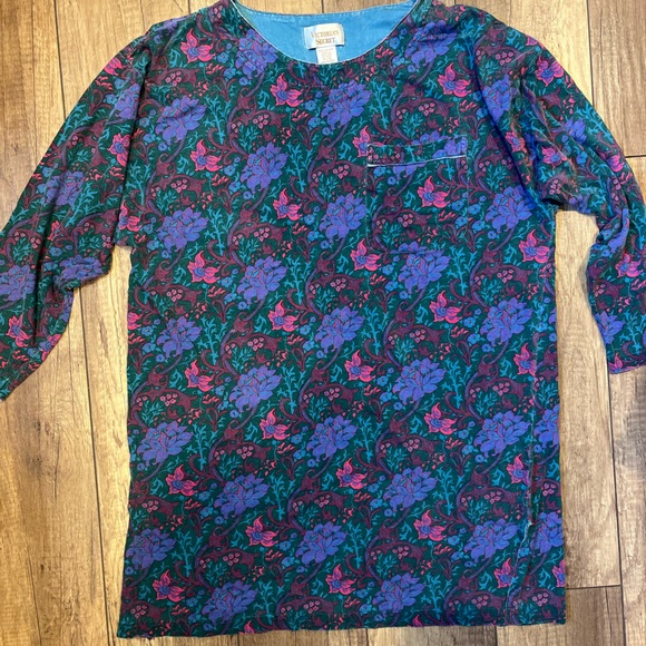 Victoria's Secret Other - Vintage Gold Label Victoria's Secret Teal and Pink Floral Top
